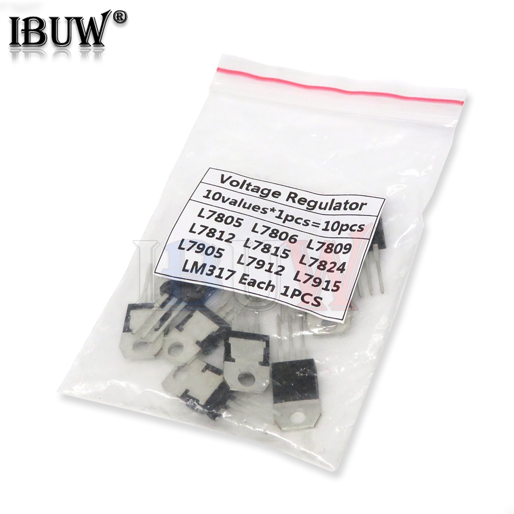 Set 10 Linh Kiện Điều Chỉnh Điện Áp L7805 L7806 L7809 L7812 L7815 L7824 L7905 L7912 L7915 LM317T 10Vue