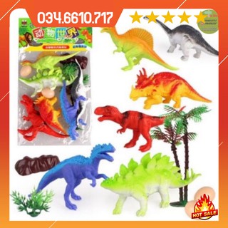 Bộ đồ chơi 6 con khủng long cho bé - đồ chơi mô hình 6 khủng long cho bé yêu