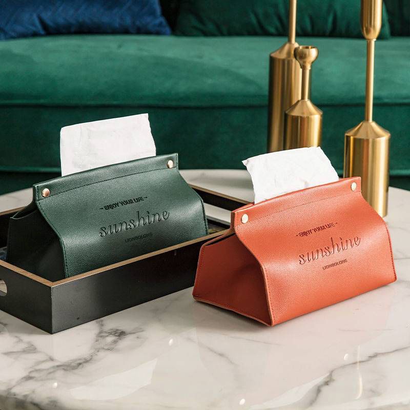 Hộp Đựng Khăn Giấy Bằng Da Cao Cấp Phong Cách Bắc Âu