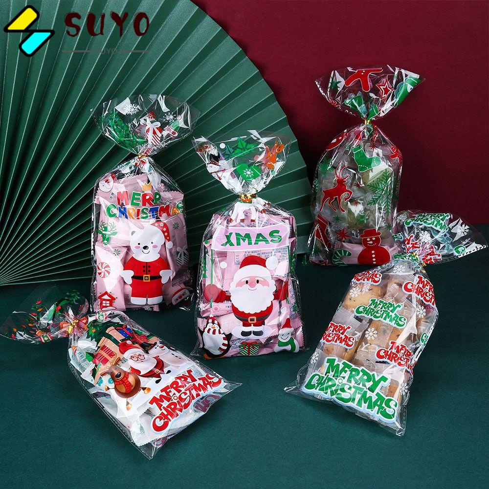 Túi Đựng Bánh Kẹo Trong Suốt Hình Ông Già Noel