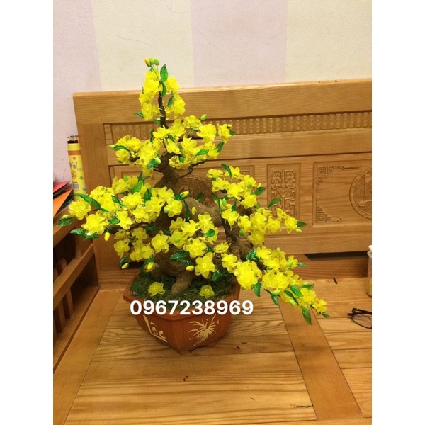 Gốc bonsai,thân cây giả, dáng Thác đổ làm hoa mai đào,cây táo lựu…