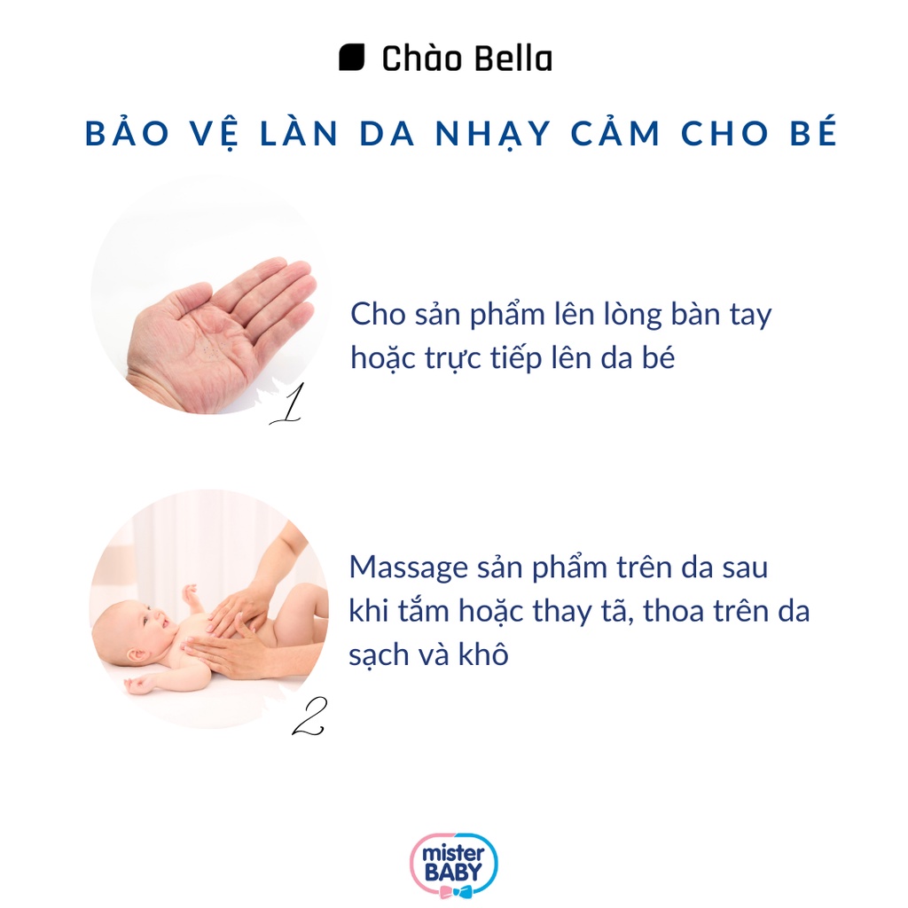 Kem Dưỡng Da Cho Bé Yêu Mister Baby Talc (ITALY) | Bảo Vệ Làn Da - Cân Bằng Độ Ẩm - Ngăn Ngừa Vi Khuẩn Có Hại (150ml)