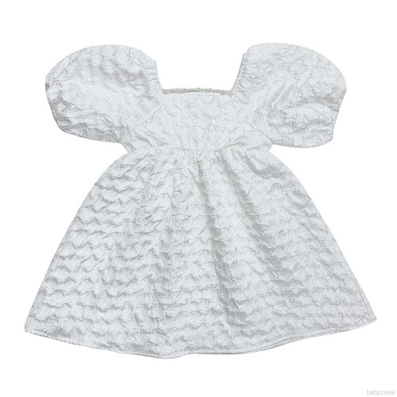 Đầm công chúa tay phồng thời trang mùa hè dành cho bé gái