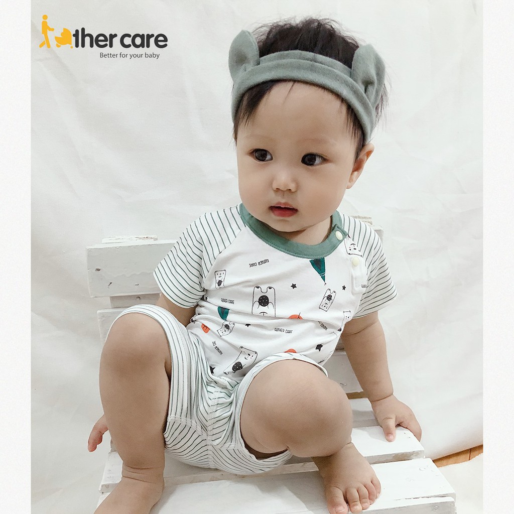 Bộ Quần áo FatherCare Raglan CT - Gấu trắng và Gấu cáo (HT - Kẻ) FC779 FC756