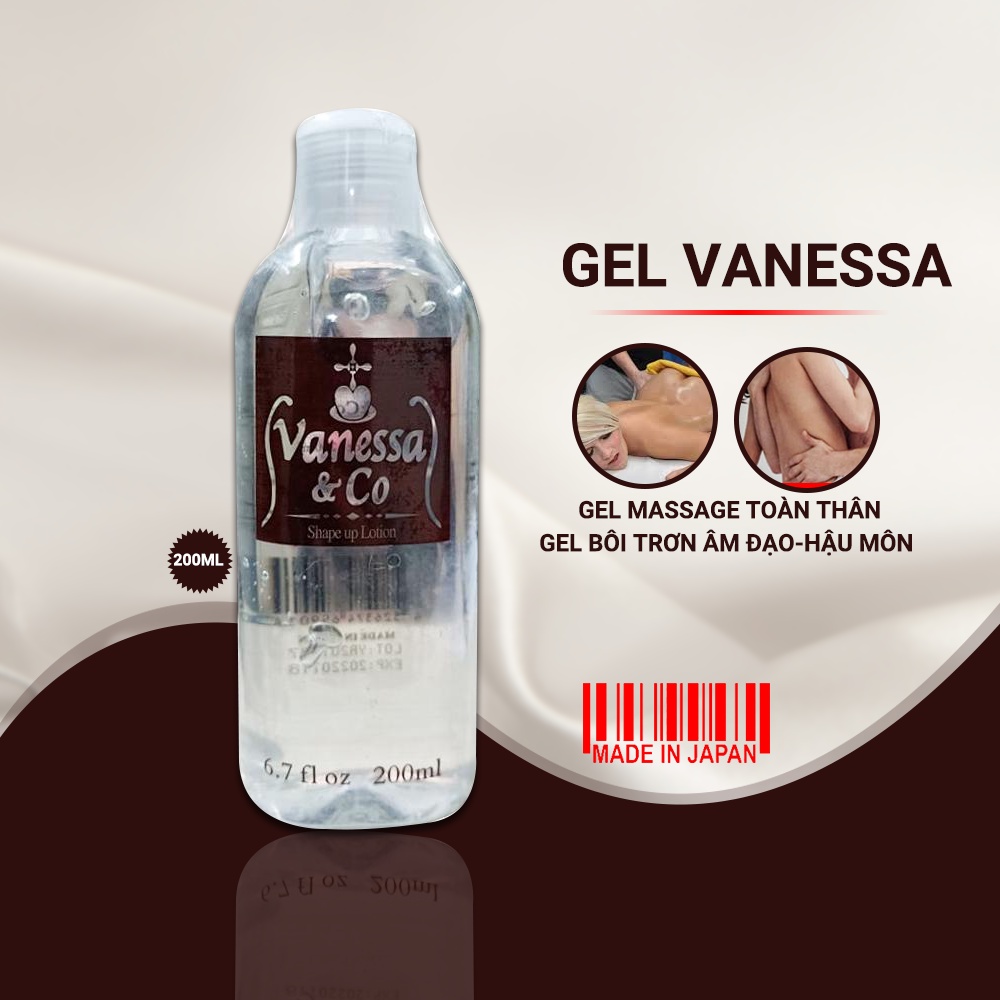 Gel Bôi Trơn và Massage Nhật Bản VANESSA & CO 200ml , Tăng Khoái Cảm, Giúp Cuộc Yêu Thăng Hoa