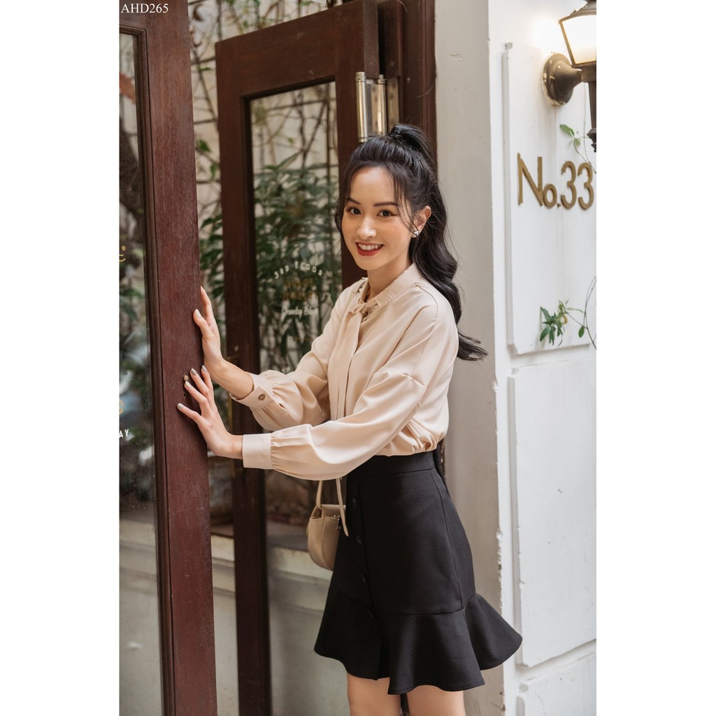 TIIN STORE Áo cổ tàu luồn dây nơ by Tiin | BigBuy360 - bigbuy360.vn