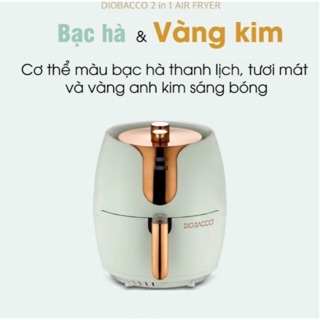 Nồi chiên không dầu diobacco 2 trong 1