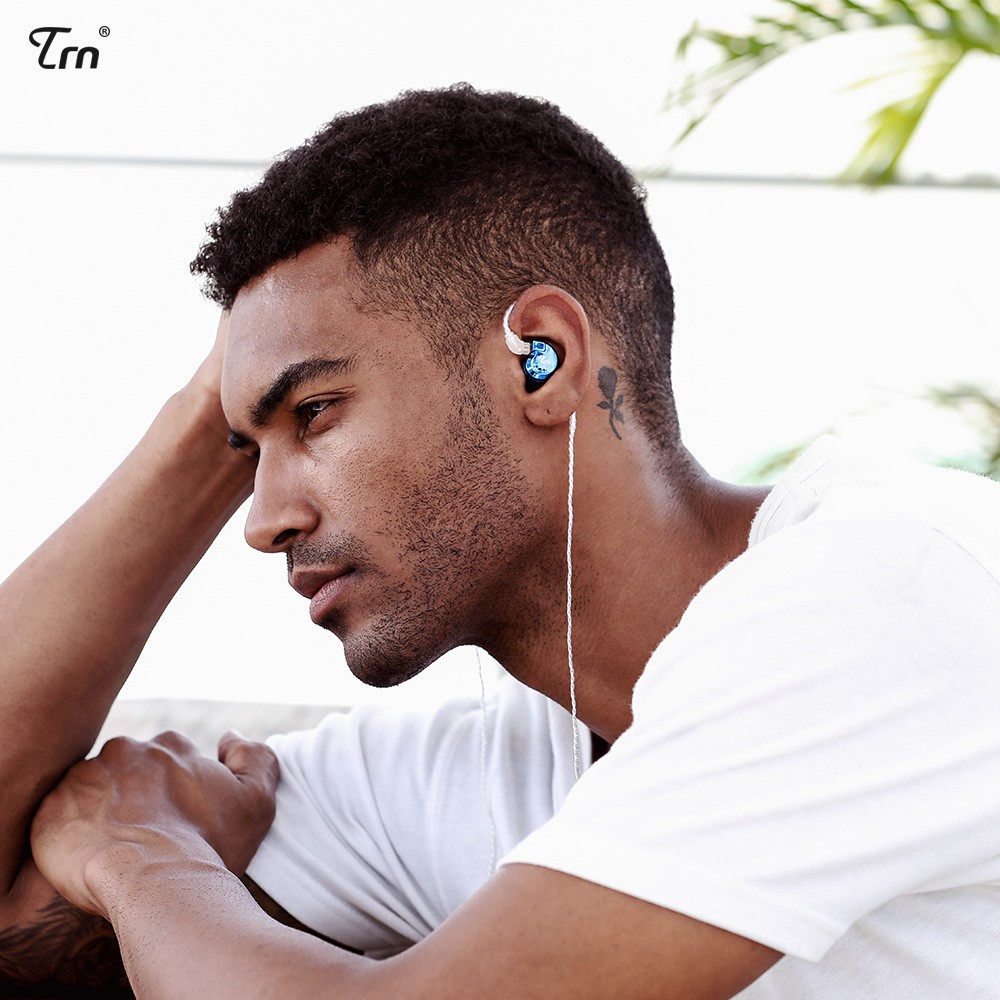 Tai nghe nhét tai TRN V80 2DD+2BA hybrid năng động hifi iem/ giảm tiếng ồn chuyển động