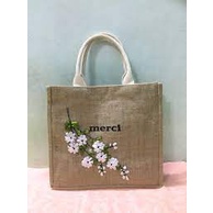 Túi Cói DU Lịch Merci Quai Xách Thời Trang Cỡ To Siêu Nhẹ