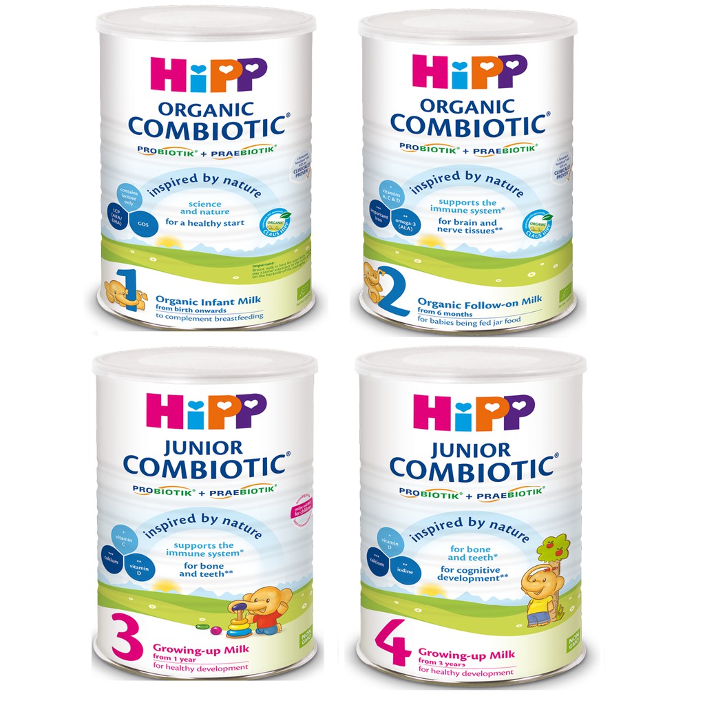 SỮA HIPP COMBIOTIC ORGANIC SỐ 1, 2, 3, 4 800g