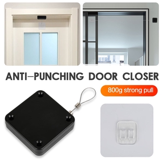 'COD' 800g Pull Automatic Door Closer,Automatic Sensor Door Closer,Automatically Close for All Doors,Punch-Free,Steel rope length 1.2m ET