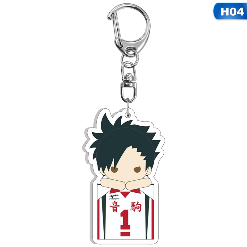 flowersqueen Móc khóa kim loại hình nhân vật trong anime Haikyuu