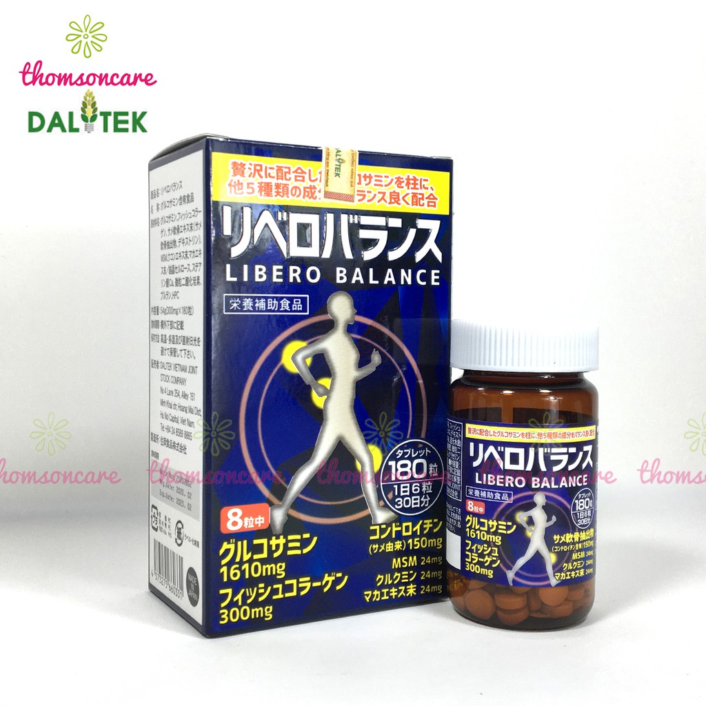 Viên dưỡng khớp từ Nhật Bản Libero Balance, bổ khớp từ sụn cá mập, glucosamin và collagen tái tạo sụn khớp