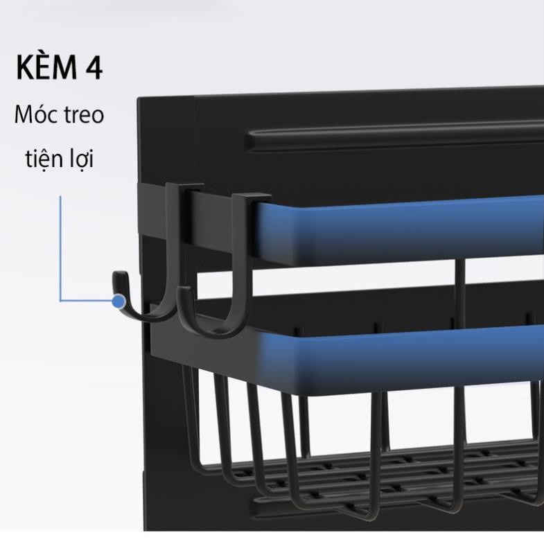 [Freeship 10k] Giá kệ treo tủ lạnh hít nam châm chắc chắn Kệ đa năng Thép carbon Vando