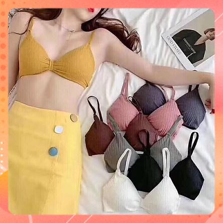 Áo bra gân thắt nơ không gọng đệm mỏng 308 loại đẹp | BigBuy360 - bigbuy360.vn