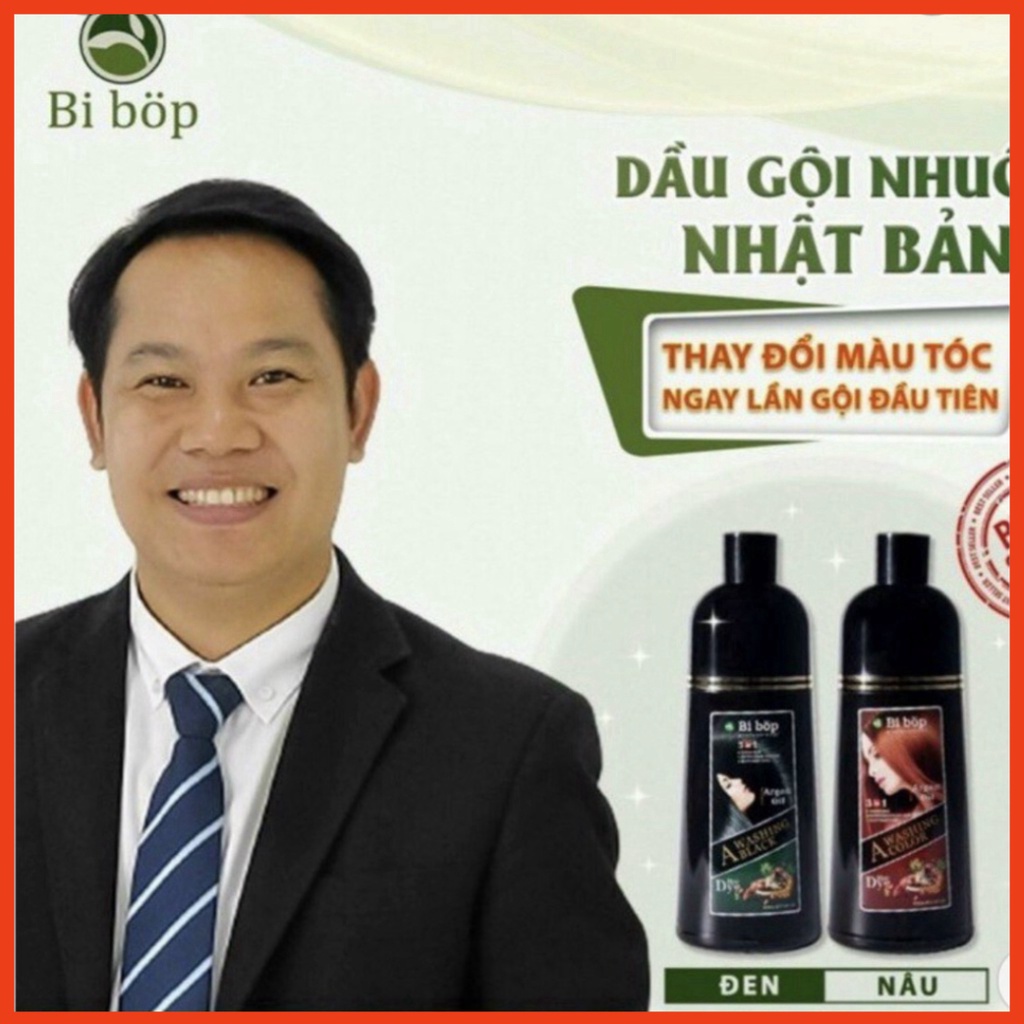 DẦU GỘI NHUỘM ĐEN VÀ GỘI NÂU NHẬT BẢN KHÔNG DÍNH DA ĐẦU 500ML