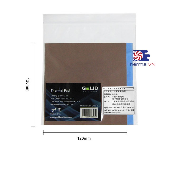 Pad tản nhiệt Gelid GP-Extreme Thermal Pad 120x120x1 mm (6.2W/m-k) - Tản nhiệt cao cấp cho người dùng