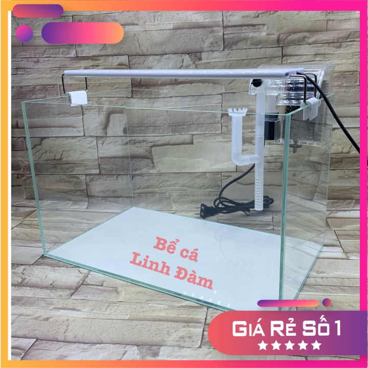 Bộ bể cá cảnh mini kính siêu trong dài 40cm - Bể cá thủy sinh để bàn