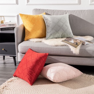 Vỏ gối sofa màu trơn dễ thương Gối hình lá nhỏ tựa lưng sofa gối dây kéo Nhiều kích cỡ