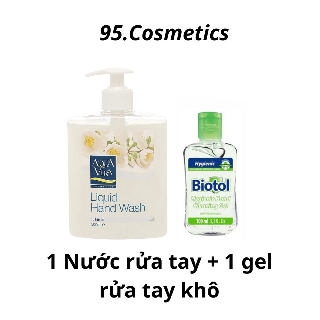 Nước Rửa Tay Aqua Vera 500ml Hương Hoa Nhài, Thơm Dịu Dưỡng Da Tay