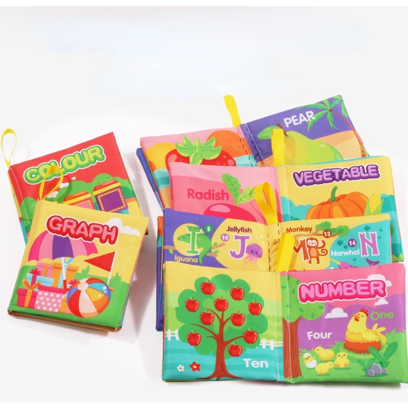 Sách vải mềm ZHAN QI TOYS có âm thanh giáo dục sớm cho bé sơ sinh