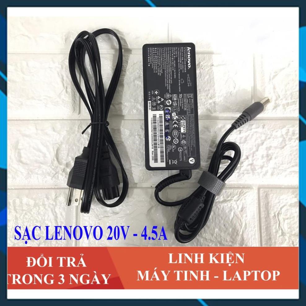 Sạc Laptop Lenovo 20V - 4.5A chân kim to dành cho laptop T400 T410 T420 T430 [FREE SHIP ĐƠN TỪ 50K]