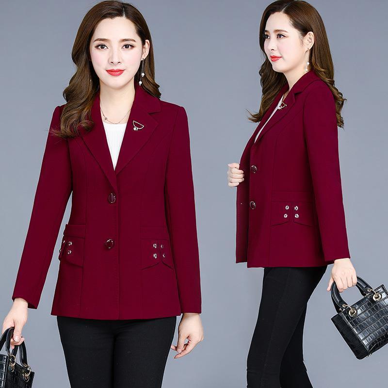Áo Khoác Vest Mỏng Phong Cách Phương Tây Thời Trang Mùa Thu Mới 2022 Cho Phụ Nữ Trung Niên Cỡ 40-50