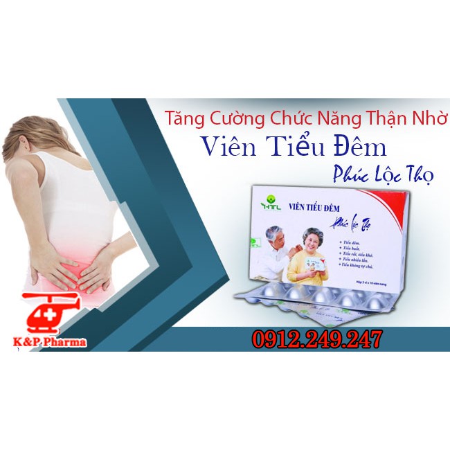 Viên tiểu đêm Phúc Lộc Thọ - Bổ thận, ấm bàng quang, giảm tiểu đêm, tiểu không tự chủ, u xơ tuyến tiền liệt