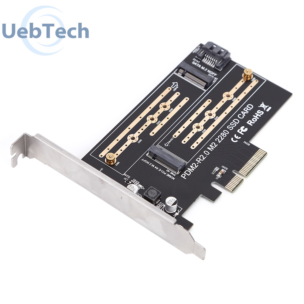 Thẻ chuyển đổi mở rộng Uebtech M.2 NVME sang PCIE SSD sang PCI-E 3.0 X4 SATA | BigBuy360 - bigbuy360.vn