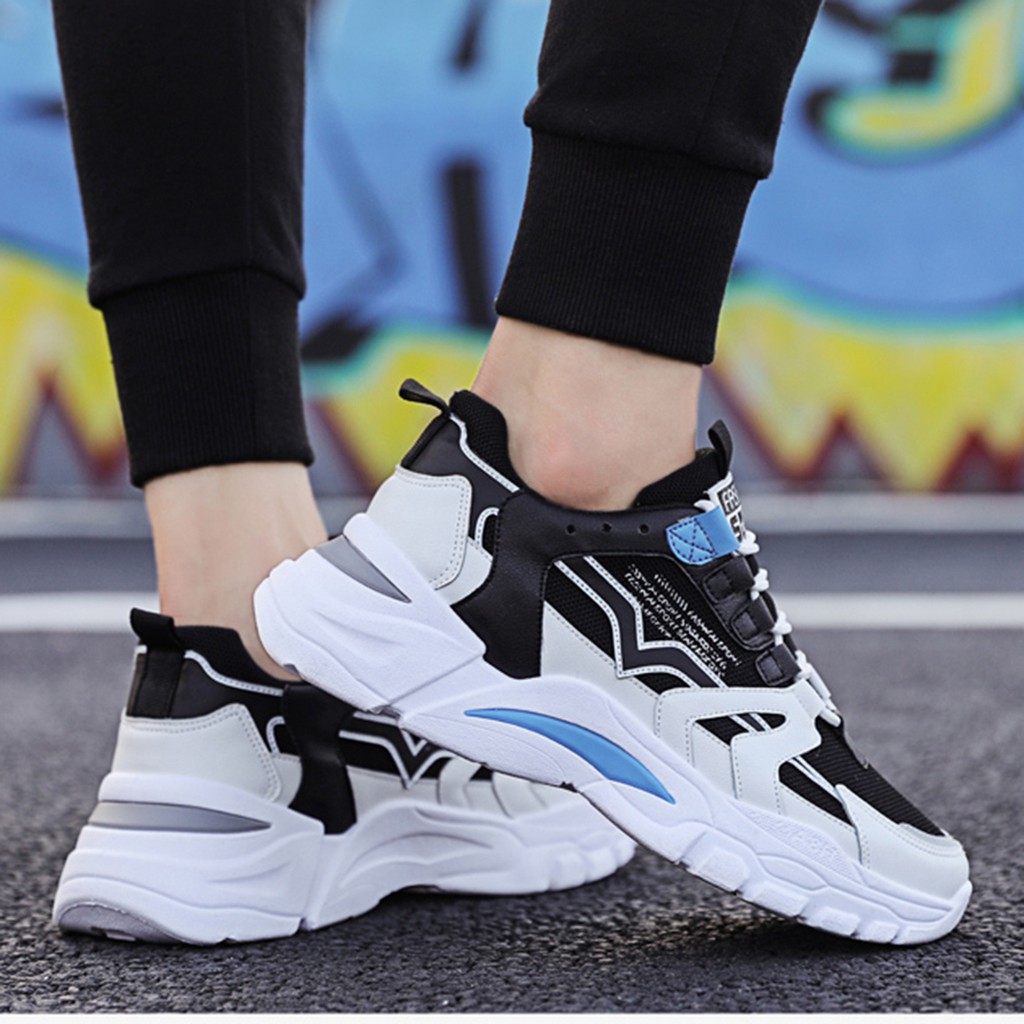 Giày sneaker,Giày sneaker thể thao nam,Giày nam phong style Hàn Quốc mã 8801&lt;Xanh đen&gt;.(Flash sale 50%)