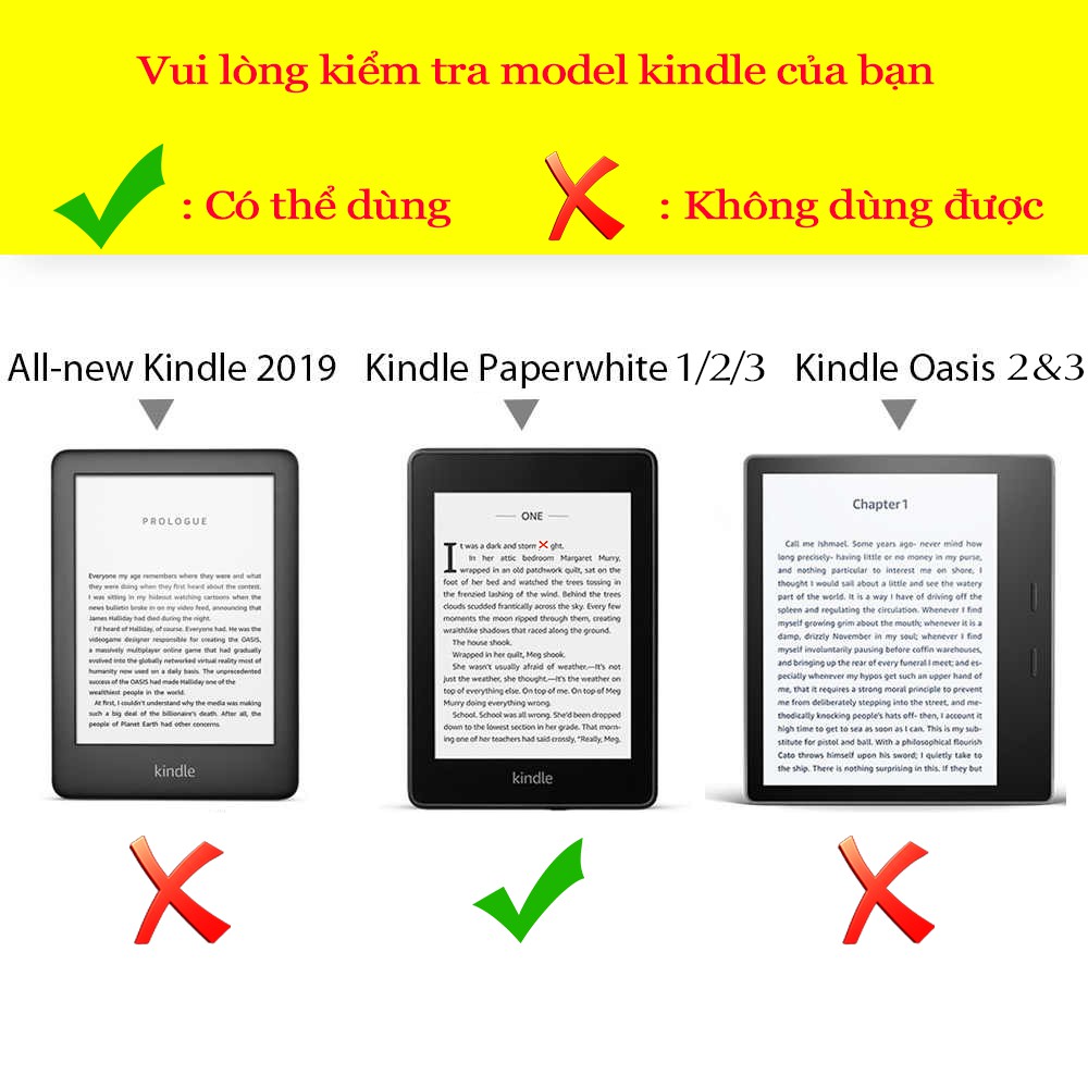 Bao da máy đọc sách Kindle Paperwhite 3/2/1 Amazon Hoạt Hình ANIME Ngộ Nghĩnh Dễ Thương - Xaha Store
