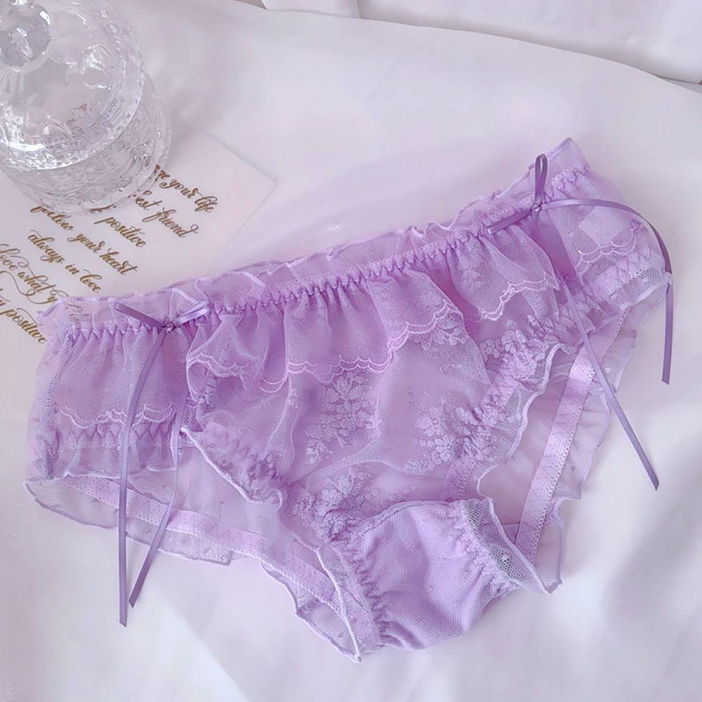 MOCHO Quần Lót Lưới Mềm Mại Thoáng Khí Đính Nơ Phong Cách Lolita Gợi Cảm Cho Nữ