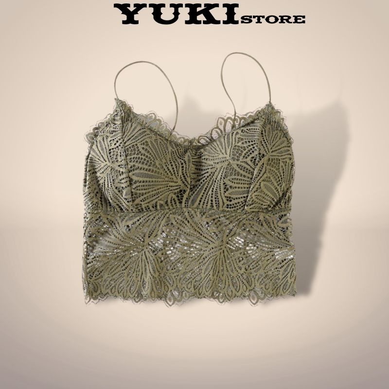Áo bra ren 2 dây có mút ngực dáng croptop cho nữ YUKI STORE 2817
