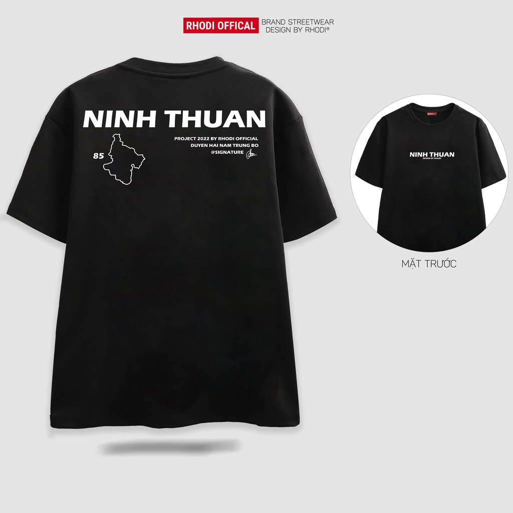 Áo thun local brand RHODI phông cổ tròn tay lỡ unisex nam nữ thế hệ genz Text Ninh Thuận