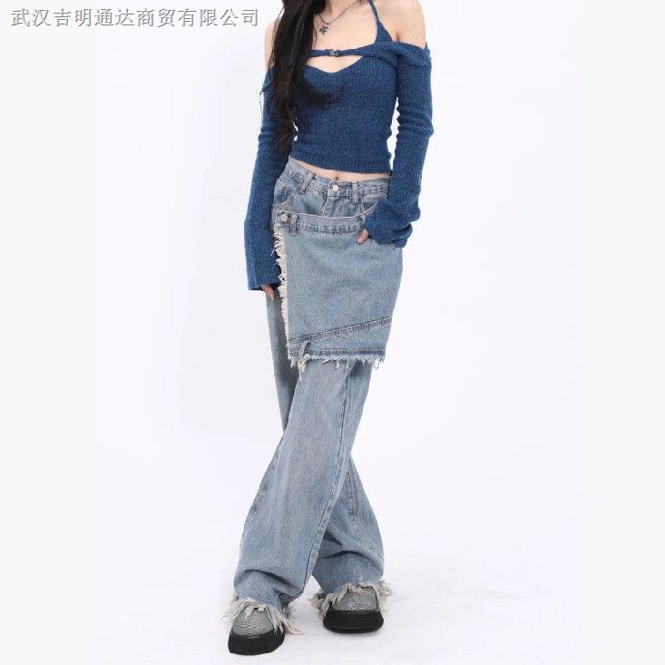 Quần Jean Ống Rộng Thiết Kế Mới Size Lớn 2022 Thời Trang Cho Nữ