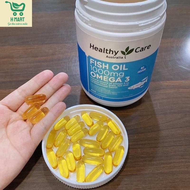 Dầu cá Healthy Care Fish Oil 1000mg Omega3 Úc - 400 viên