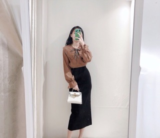 Ảnh Thật - Chân váy len basic