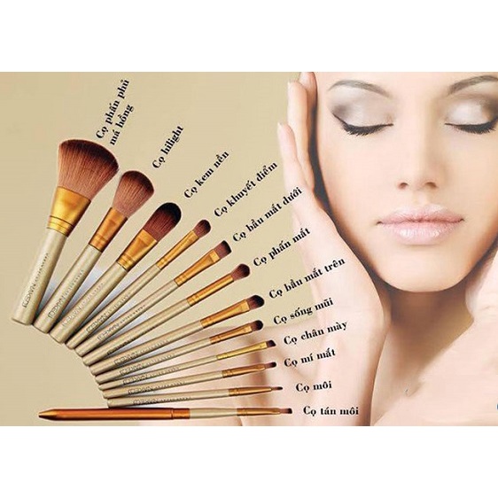 Bộ 12 Cọ Trang Điểm NAKED3 Hộp Thiếc Sang Trọng Tiện Lợi