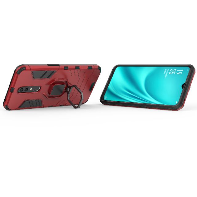 Ốp lưng Oppo F11 chống sốc Iron Man Iring cao cấp siêu bền giá đỡ mặt lưng