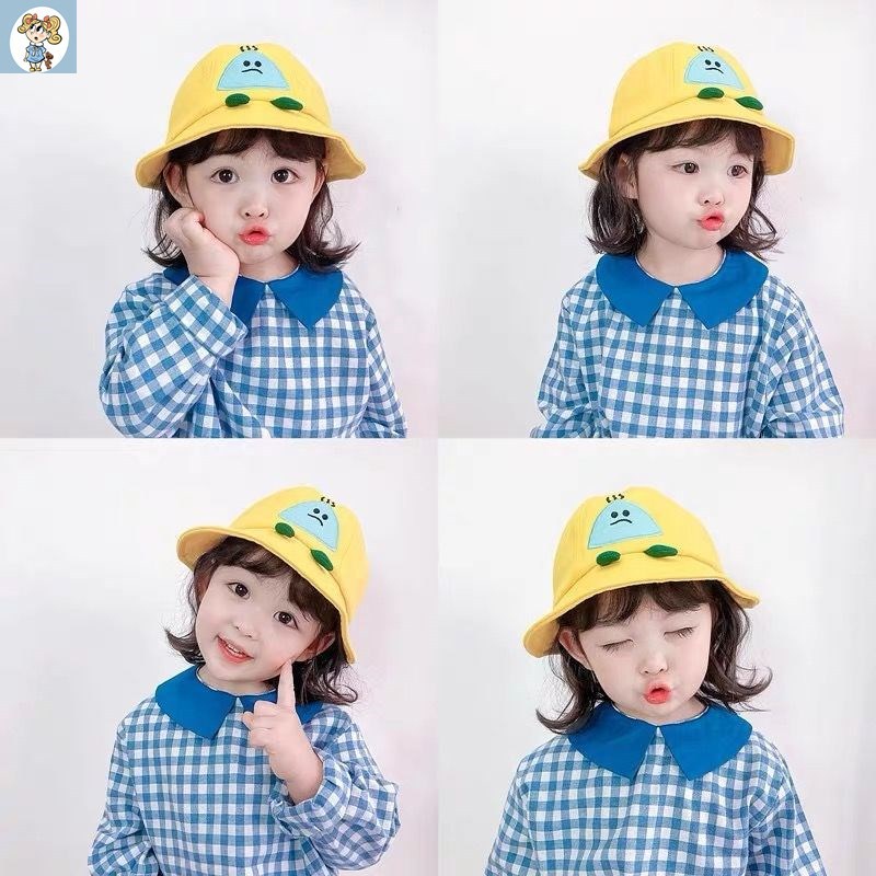Mũ trẻ em thời trang chống nắng cho bé gái và bé trai vòng đầu nón 52Cm hình hoạt hình dễ thương 4 màu