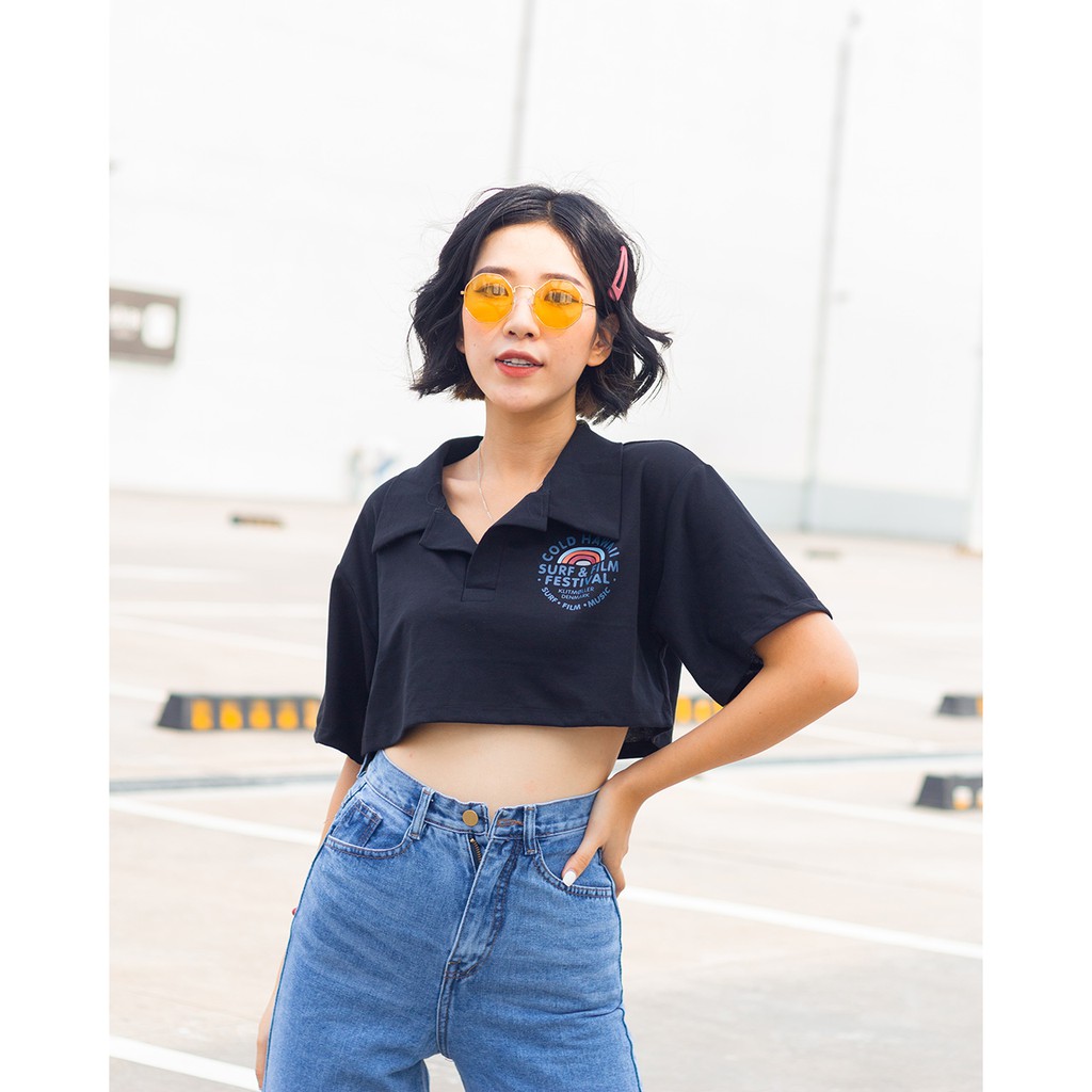 Áo Thun Polo Croptop In Hình - LEO's clothing AT2021 | BigBuy360 - bigbuy360.vn