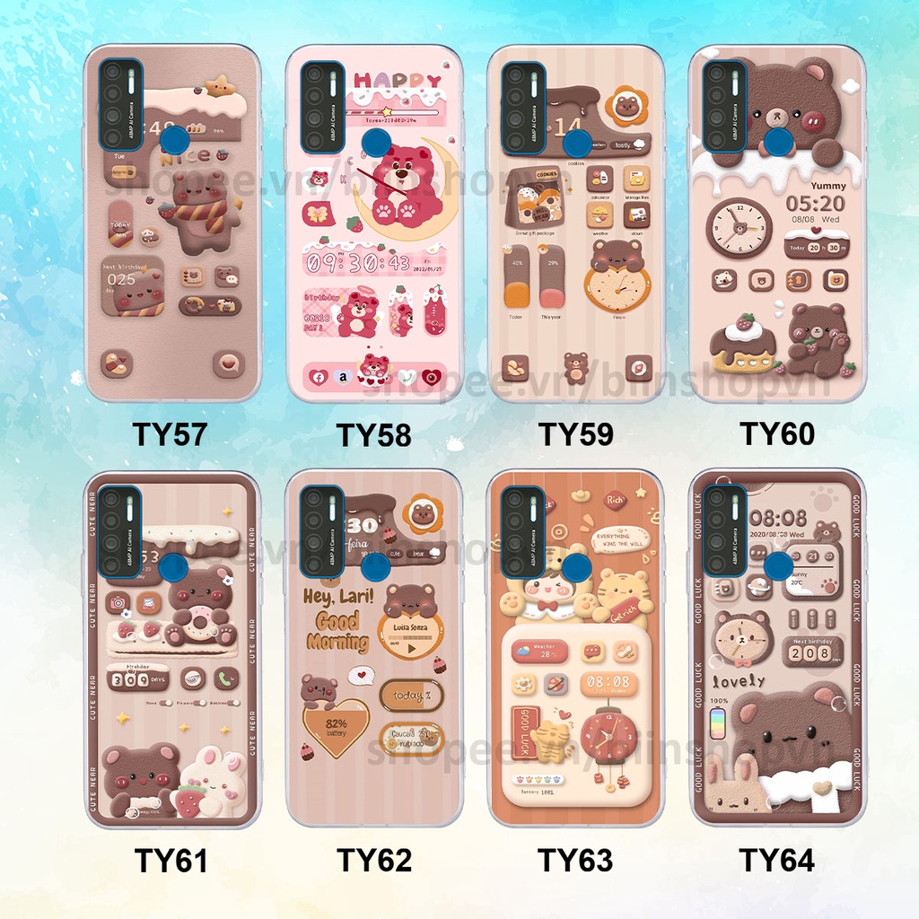 Ốp Vsmart Star 5 / Joy 4 / Live 4 in 3D icon gấu nổi siêu xinh, siêu đáng yêu, cá tính phong cách