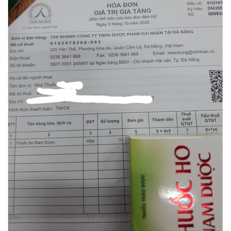 Siro Ho Nam Dược - Bổ phế, long đờm, giảm ho