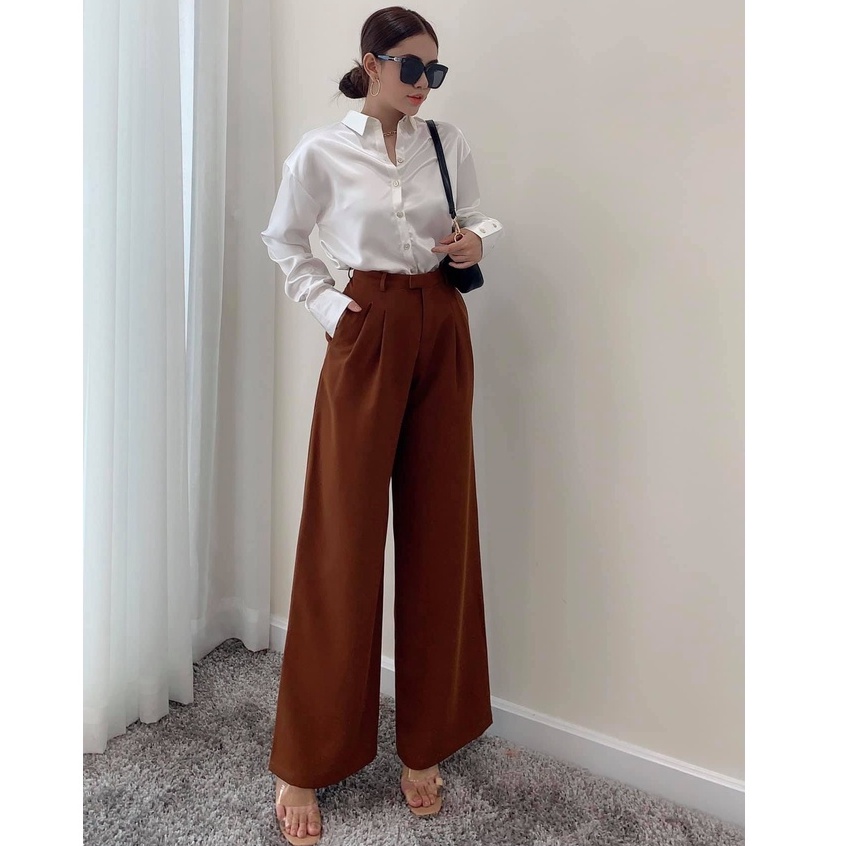 ÁO SƠ MI LỤA FORM RỘNG SANG TRỌNG XU HƯỚNG HÀN QUỐC