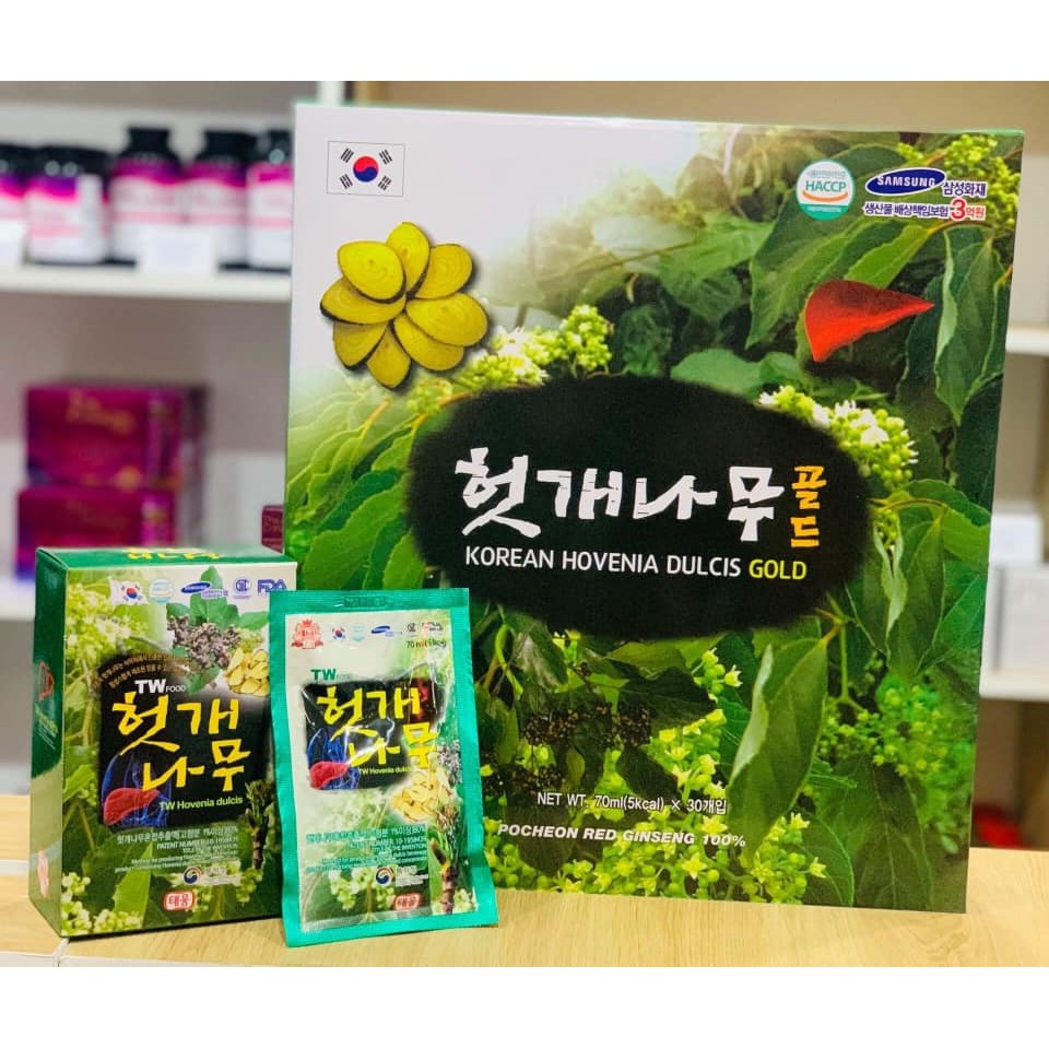 Nước Bổ Gan Giải Độc Korean Hovenia Dulcis Gold Hàn Quốc 30 gói