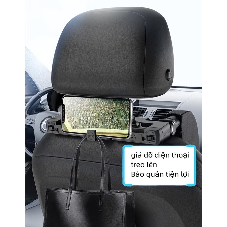 Tựa đầu ô tô Gối tựa bên ô tô cao cấp Bông chống va chạm Gối ô tô điều chỉnh 180 độ Gối ô tô Gối kê cổ Memory foam bên ô tô tựa đầu ngủ gối đầu ô tô Móc thơm giá đỡ điện thoại Phụ kiện ô tô