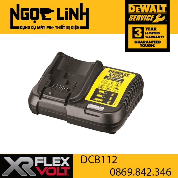 Bộ Sạc Pin 10.8-18V Dewalt DCD112/Sạc pin Dewalt/Sạc chính hãng Dewalt/Dewalt miền bắc