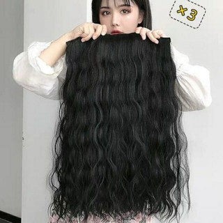 Tóc kẹp phím xoăn xù hình thật