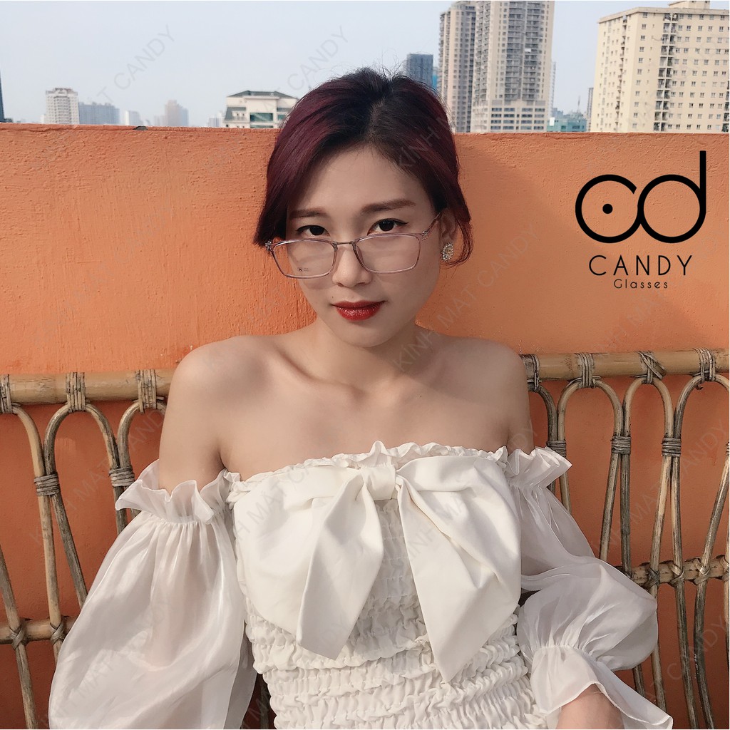 Gọng kính cận vuông nam nữ nhựa dẻo 2167 – Kính mắt Candy