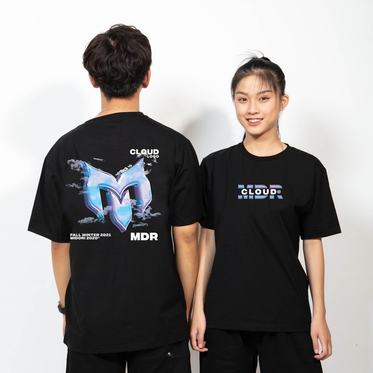 Áo phông form rộng tay lỡ Thun Nam Nữ Logo Lồng Mây Cloud Local Brand Mi Midori
